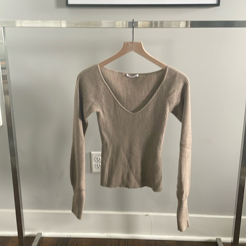 Reformation V-Neck Cashmere Sweater
